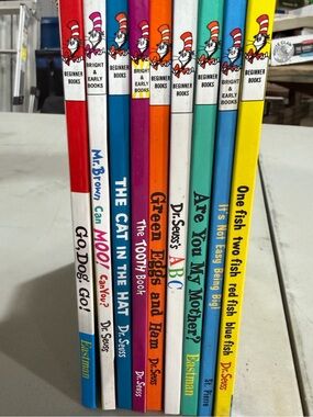 Dr. Seuss Beginner Books Lot of 9 Hardcover Kids Books Vintage Style Readers